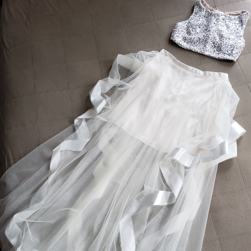 NWOT Crop top/skirt set